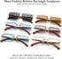 Gleyemor Mens Sunglasses Fashion Rimless Rectangle Sunglasses Square Frameless Sunglasses for Men...