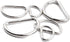 BronaGrand 60pcs Assorted Multi-Purpose Metal D Ring Semi-Circular D Ring for Hardware Bags Ring Hand DIY Accessories - 1/2 Inch, 3/4 Inch, 1 Inch...