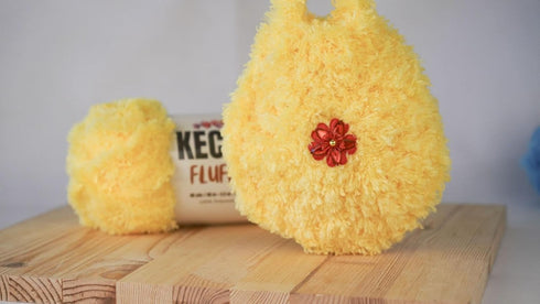 KECHE Fluffy Bulky Yarn – Super Soft Chunky Fuzzy Blanket Weight # 5 Yarn for Knitting Crocheting Crafting 3.5 oz (100 gr) 98 Yds (90 m) - Dark Ye...