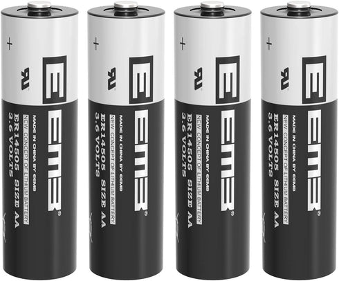 EEMB 4Pack ER14505 AA 3.6V Lithium Battery Li-SOCL? Non-Rechargeable Battery SB-AA11 LS14500 TL-5903 SL-360 S7-400 ER14500 for Sensor Water Electr...