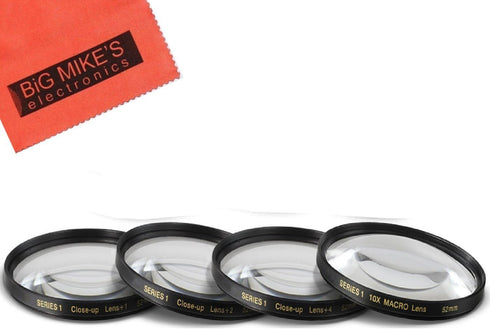 52mm Close-Up Filter Set (+1, 2, 4 and +10 Diopters) for Nikon Z5 24-50mm, NIKKOR 35mm f/1.8G Lens, Z 40mm, D3100, D3200, D3300, D5100, D5200, D53...