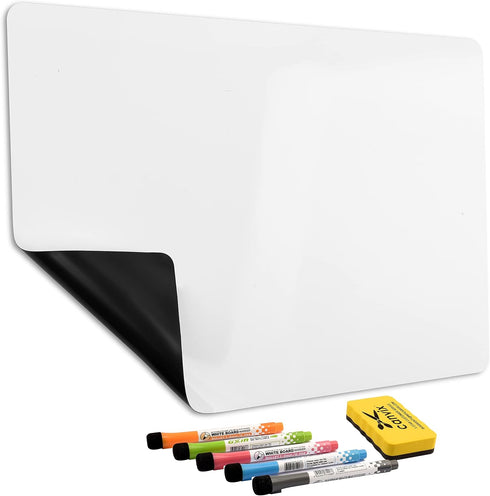 Magnetic Dry Erase Whiteboard for Refrigerator – Magnetized, Removable, Residue-Free Art and Memo Board for Family, Kids, Home, and Office – Magne...