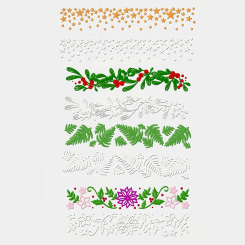 4 Patterns Plastic Template Embossing Folders for Card Making, Stars Leaves Flower DIY Plastic Scrapbooking Photo Album Card Paper DIY Craft Decor...