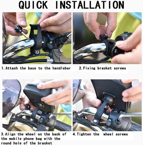 Bike/Bicycle Phone Holder Waterproof,Bike Accessories,Bike Handler Bag 360° Rotatable,Bike Phone Mount with Sensitive TPU Touch-Screen for Phones ...