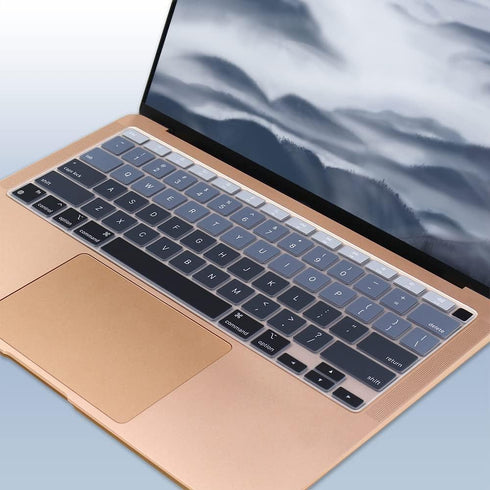 Silicone Keyboard Cover Skin for MacBook Air 13 inch A2337 M1 Chip Released in 2020 Touch ID & Retina Display US Version Ultra Thin Keyboard Prote...