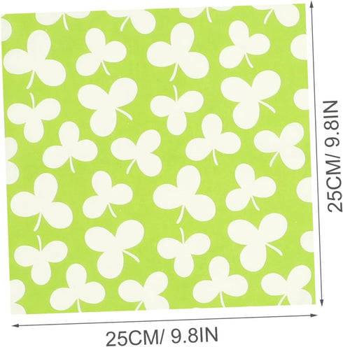 10 Sheets Printed Fabric Set Quilting Fabric Bundle Cotton Patchwork Squares St Patricks Day Fat Quarters Irish Shamrock Quilting Patchwork Self M...