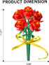 Rose Flower Bouquet Building Set, Flower Bouquet Building Toy Set for Boys Girls Age 6+, Adult, Creative Artificial Flowers Building Blocks Gift f...
