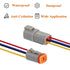 HYAT 14 AWG 4 Pin DT Connector Waterproof Automotive Electrical Connector, Male and Female Way Auto Electrical Wire Connectors Harness for Car Tru...