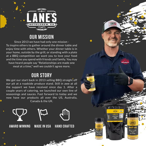 Lane's Sweet Lemon Pepper Seasoning, All-Natural Lemon Seasoning Blend with Citrus, Lemon Pepper Powder, and Honey, Made in USA, 4.6 Oz...