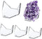 Hipiwe 5 Packs Acrylic Triangle Display Holder - Display Easel Stands for Geodes Rock Mineral Agate Fossil Coral, Clear Plastic Display Stands for...