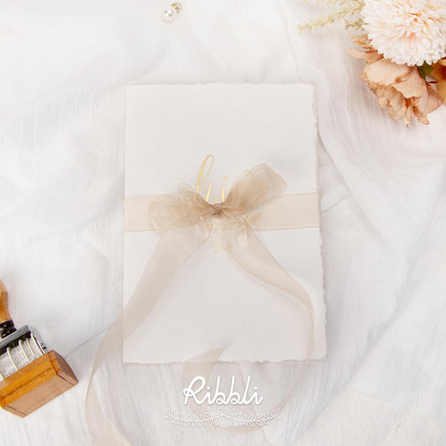 Ribbli Champagne Organza Ribbon,1/2 Inches x Continuous 50 Yard, Champagne Sheer Ribbon for Gift Wrapping,Cookie Wrapping,Wedding Decoration,All C...