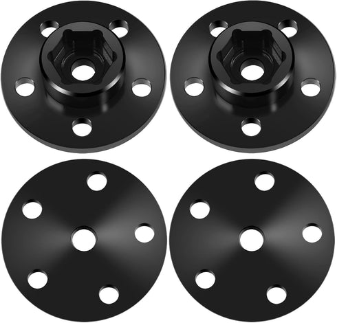 MOHERO Alloy Wheel Hex Hub adapters 12mm for 1/10 Tamiya Clod Buster Axial Wraith/TXT tires...
