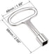 uxcell Electrical Cabinet Key 8mm Zinc Alloy Square Water Meter Box Safety Key 2Pcs...