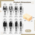 Homaisson 8 Pcs Wood Plug Cutters, 1/4, 3/8, 1/2, 5/8 Drill Bit Set with Wooden Box, Straight and Tapered Cutting Tools for Woodworking, Carbon St...