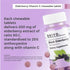 Elderberry with Vitamin C - 90 chewable Tablets - Highly Concentrated (50x) Black Elderberry Extract...
