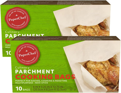 Parchment Bags - Multipurpose, Non-Stick Paper - Perfect for Roasting and Steaming - 10 Count - 2 Pack...