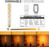 Leools Vintage LED Spiral Filament Bulb T10, 8.9inch Long Tubular Dimmable Edison Light Bulbs,E26 Base,Amber Glass,Warm White,2200K, 400LM(40W Equ...