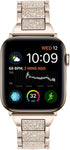 Bling Bands Compatible with Apple Watch Band 42mm/41mm/40mm/38mm Iwatch Series 10/9/8/7/6/SE/5/4/3/2/1, Women Metal Rhinestone Dressy Replacement ...
