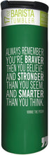 Tree-Free Greetings Braver Stronger Smarter Vacuum Insulated Travel Coffee Tumbler, 17 Ounce Stainless Steel Mug, Winnie the Pooh Quote...