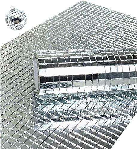 Real Glass Silver Mirrors Mosaic Tiles Sticker for Craft Square Glass Tiles Self Adhesive,3600pcs 5mm by 5mm...