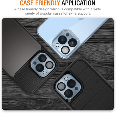 Trianium 3 Pack Camera Lens Screen Protector Compatible for iPhone 13 Pro and iPhone 13 Pro Max (2021, 6.1" / 6.7" Phone) - Clear [Support Night S...