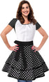 Violet Mist Cute Vintage Aprons for Women White Polka Dots Retro Aprons Girls French Maid Apron Sexy Ladies 50s Christmas Apron Lovely kawaii Adju...
