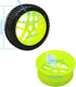 Green 4pcs RC 1:8 Off-Road Rubber Tyre Tires & Plastic Wheel Rim 17mm Hex Wheels and Tires for HSP Kyosho Redcat Tamiya Buggy...