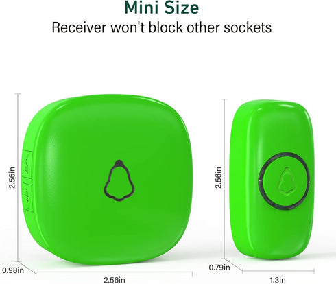 SECRUI Wireless Doorbells for Home, Classrooms, Apartments, Businesses, etc. Easy to Use, Adjustable Volume, 58 Chimes, Colorful LED, Waterproof, ...