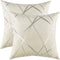 GIGIZAZA Decorative Couch Pillow Covers 24 x24,White Thick Cushion Pillows Covers,Sofa Square Accent Pillows Set of 2...