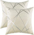 GIGIZAZA Decorative Couch Pillow Covers 24 x24,White Thick Cushion Pillows Covers,Sofa Square Accent Pillows Set of 2...