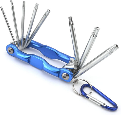 Utoolmart Torx Key Set, 8 in 1 Folding Torx Combination Wrench Set Repair Tool for Torx Head Socket Screw Sizes Include T9-T40...