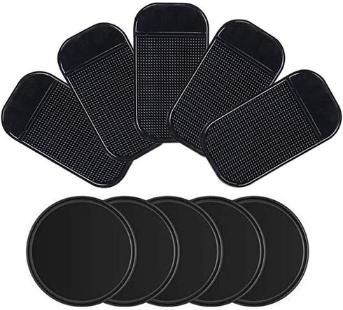 10pack Removable Silicone Sticky Anti-Slip Gel Pads Magic Gel Mat Stick to Car Dashboard Glass Mirrors Metal Tile Wall Kitchen Cell Phone Stand Re...