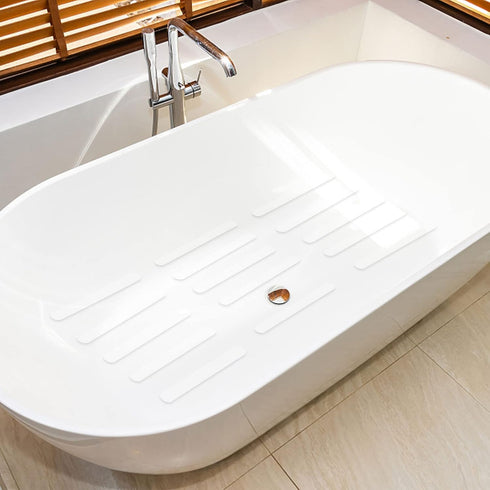 Anti-slip Strips, Safety Shower Treads Stickers - 24 Pcs, Bathtub Non Slip Stickers, Anti Skid Tape for Shower,Tub,Steps, Floor-Strength Adhesive ...