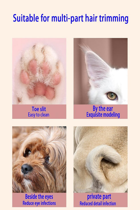 Cat Clippers for Matted Hair Local Hair Trimmer,2 Speed Low Noise Cat Hair Trimmer with White and Urple Lights Suitable for Pet Hair Trimming Such...