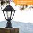 Pier Mount Adapter,Post Light Base for 3" Post Light Fixtures,Parts Kits Included, Matte Black...