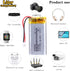 3.7V Lipo Battery 500mAh Rechargeable Lithium ion Polymer Battery 502248 Lithium Polymer ion Battery with JST Connector...