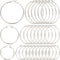 1 Box 30 Pairs 3 Style Hoop Earring Findings Round Earring Beading Hoops Silver Hypoallergenic Stainless Steel Large Earrings Open Dangle Earring ...
