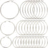 1 Box 30 Pairs 3 Style Hoop Earring Findings Round Earring Beading Hoops Silver Hypoallergenic Stainless Steel Large Earrings Open Dangle Earring ...