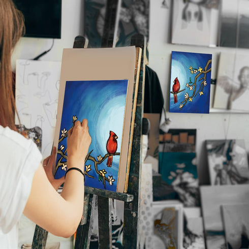 2 Pack Paint and Sip Canvas Painting Kit Pre Drawn Canvas for Painting for adults Stretched Canvas Couples Games Date Night Anniversary Gifts Coup...