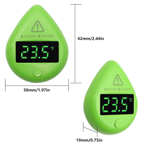 Aquarium Temperature Alarm Monitoring Tool Mini Digital Alarm Thermometer Fish Tank Mini Terrarium Tank Turtle Tank Tropical Fish Bowl Digital The...
