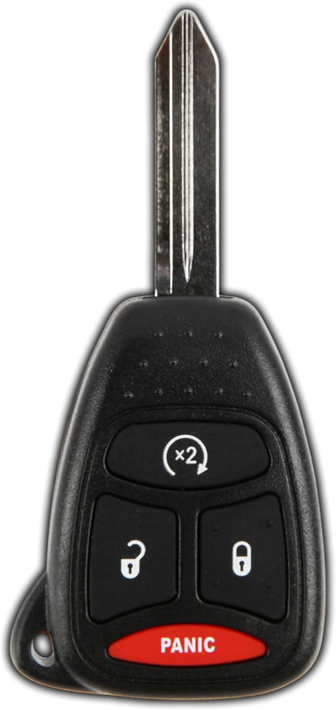 KeylessOption Key Fob Replacement for 2007 2008 2009 2010 2011 Chrysler Aspen Dodge Dakota Durango Ram Remote, 4-Button KOBDT04A, Programming Guid...