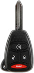 KeylessOption Key Fob Replacement for 2007 2008 2009 2010 2011 Chrysler Aspen Dodge Dakota Durango Ram Remote, 4-Button KOBDT04A, Programming Guid...