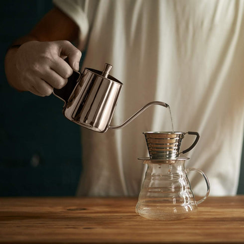 GWHOLE Small Pour Over Gooseneck Coffee Kettle Long Narrow Drip Spout Coffee Tea Pot for Stove Top - Silver, 350ML/12 Oz...