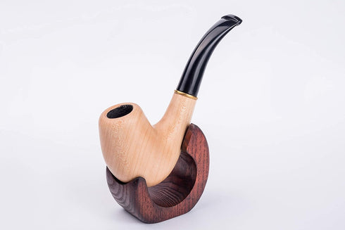 Dr Watson - Wooden Pipe Stand -SNAIL - For 1 Tobacco Pipe, Handmade from Solid Wood...