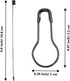 Hestya 500 Pieces Hang Tag String Black 500 Pieces Black Pins 6.6 Inch Nylon String Price Tags Plastic Fastener 0.8 Inch Metal Ground Pins Pear Sh...