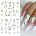 Flowers Nail Art Stickers 12 Sheets Spring Nail Decals Blooming Lily Floral Water Transfer Nail Stickers for Women Girls Summer Flower Nail Art Su...