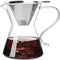 Pour Over Coffee Maker - Elegant Drip Coffee Maker with Reusable Stainless Steel Filter/Dripper, Lead-Free Borosilicate Glass Coffee Carafe for 1-...