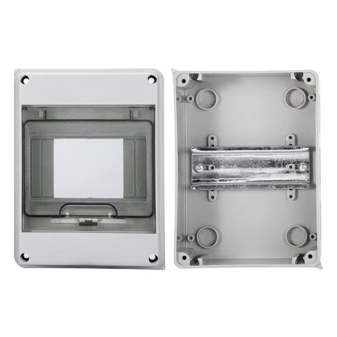 5 Way Circuit Breaker MCB Distribution Protection Box with DIN Rail, IP65 Waterproof,for Indoor and Outdoor...