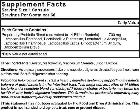 Natures Blend Mega Probiotic Capsules, 60 Count Per Bottle...