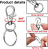 360pcs Keychain Kit Silver Metal Keychain Clips Hooks with Key Rings Lobster Claw Clasps Keychain Accessories for Lanyard Jewelry Making Crafts...